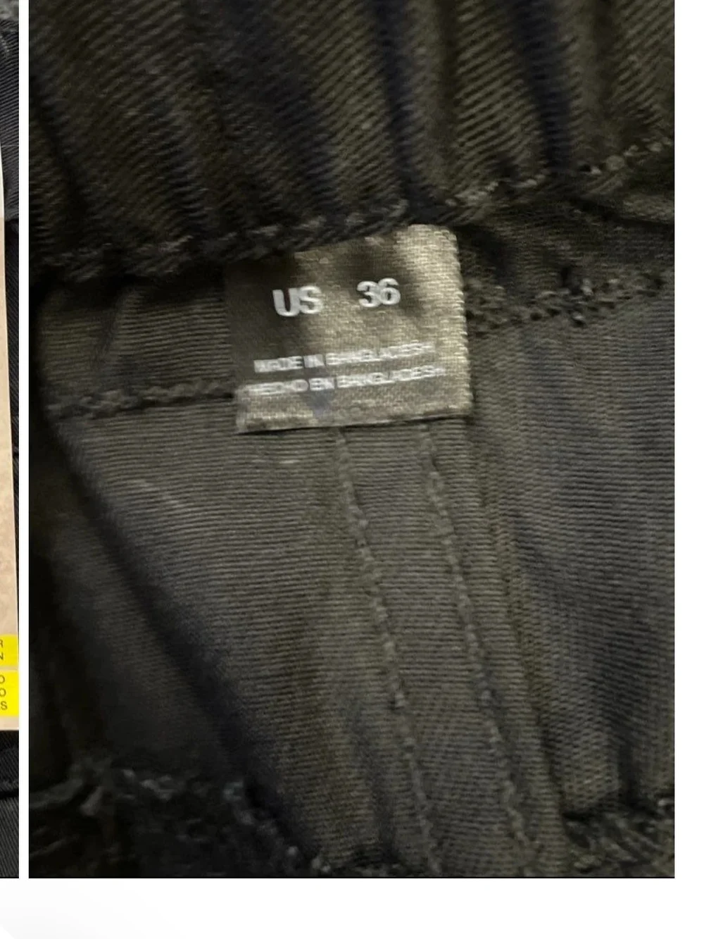 PowerFix Black Multi Pocket Cargo Work Pants Cordura Twill Size 36 NWT